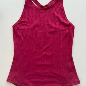 Lululemon ribbed high-neck racer-back tank. Size 4